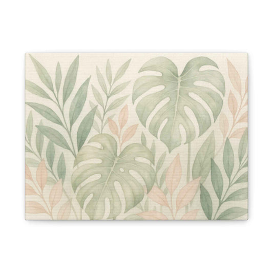Botanical Wall Art Print, Green Leaf Canvas, Home Decor, Gift for Nature Lovers, Modern Art for Living Room