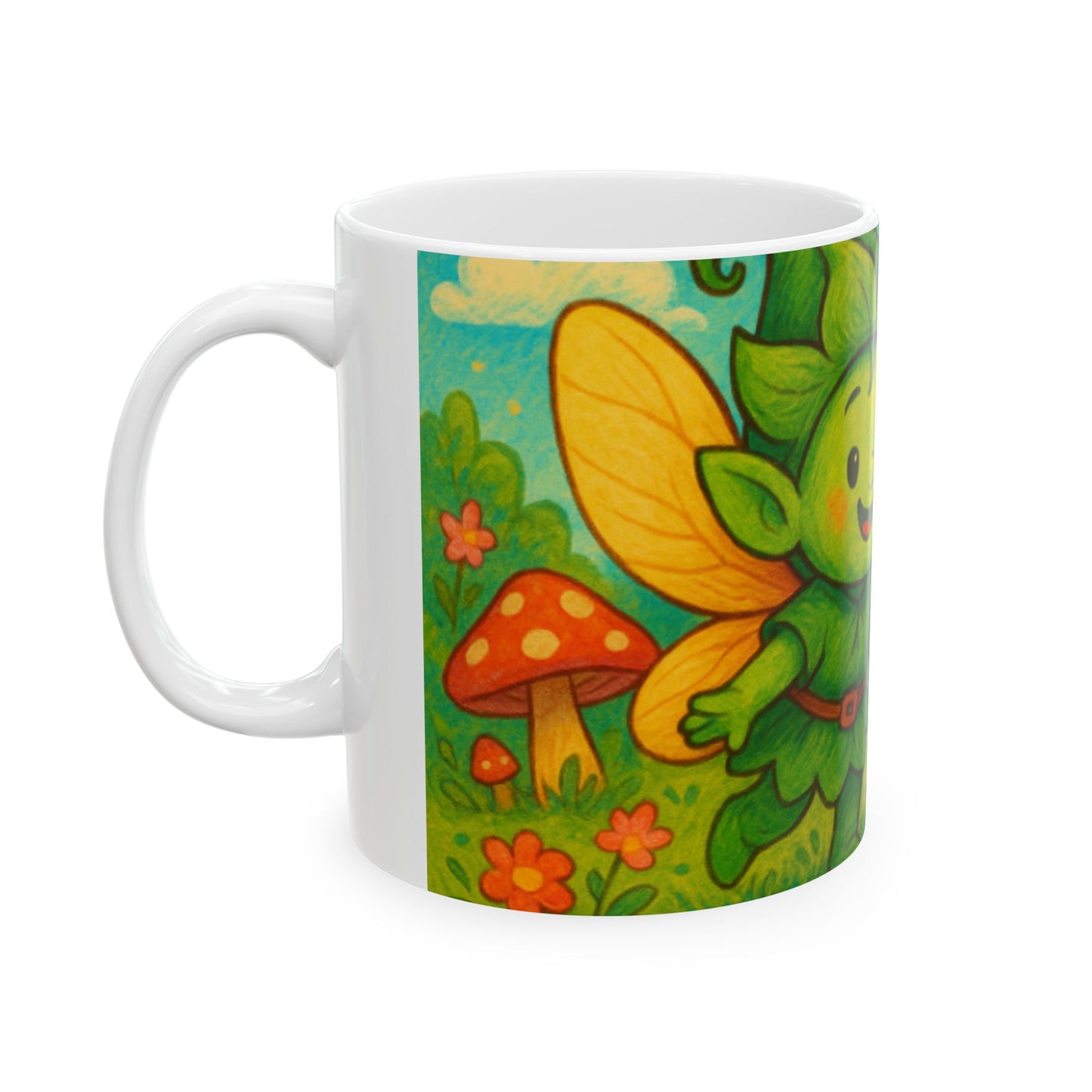 Whimsical Ceramic Mug - Perfect Gift for Nature Lovers, Cute Animal Illustrations, Enchanting Spring Design, Coffee Lover Gift, [...]  Digital Art