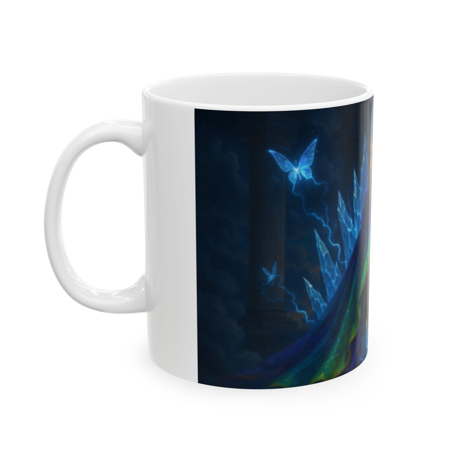 Mystical Cat Ceramic Mug - Enchanting Drinkware for Cat Lovers, Gift for Pet Owners, Cozy Home Decor, Unique Gift for Birthdays, Coffee Mug  Digital Art