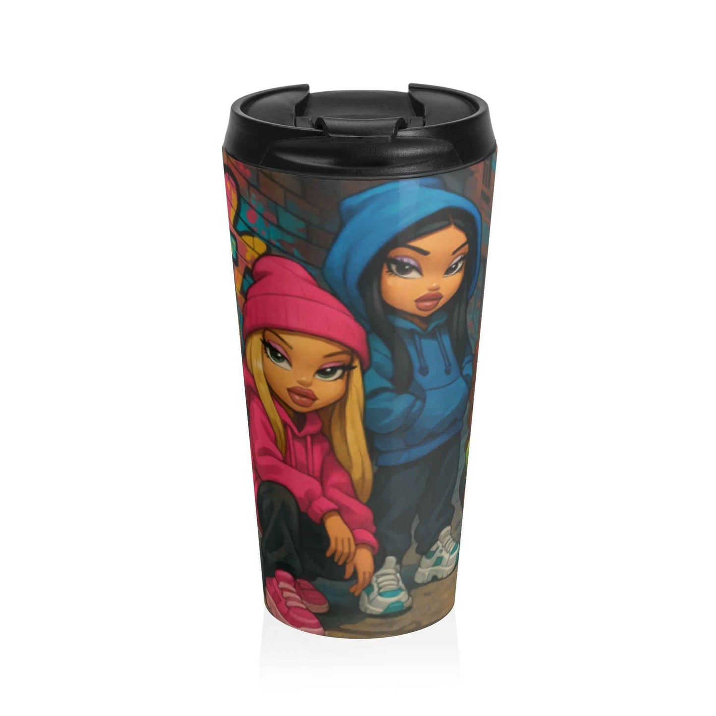 Vibrant Stainless Steel Travel Mug for the Urban Explorer, Insulated Coffee Cup, Street Art Travel Tumblers, Gift for Trendsetters, [...]