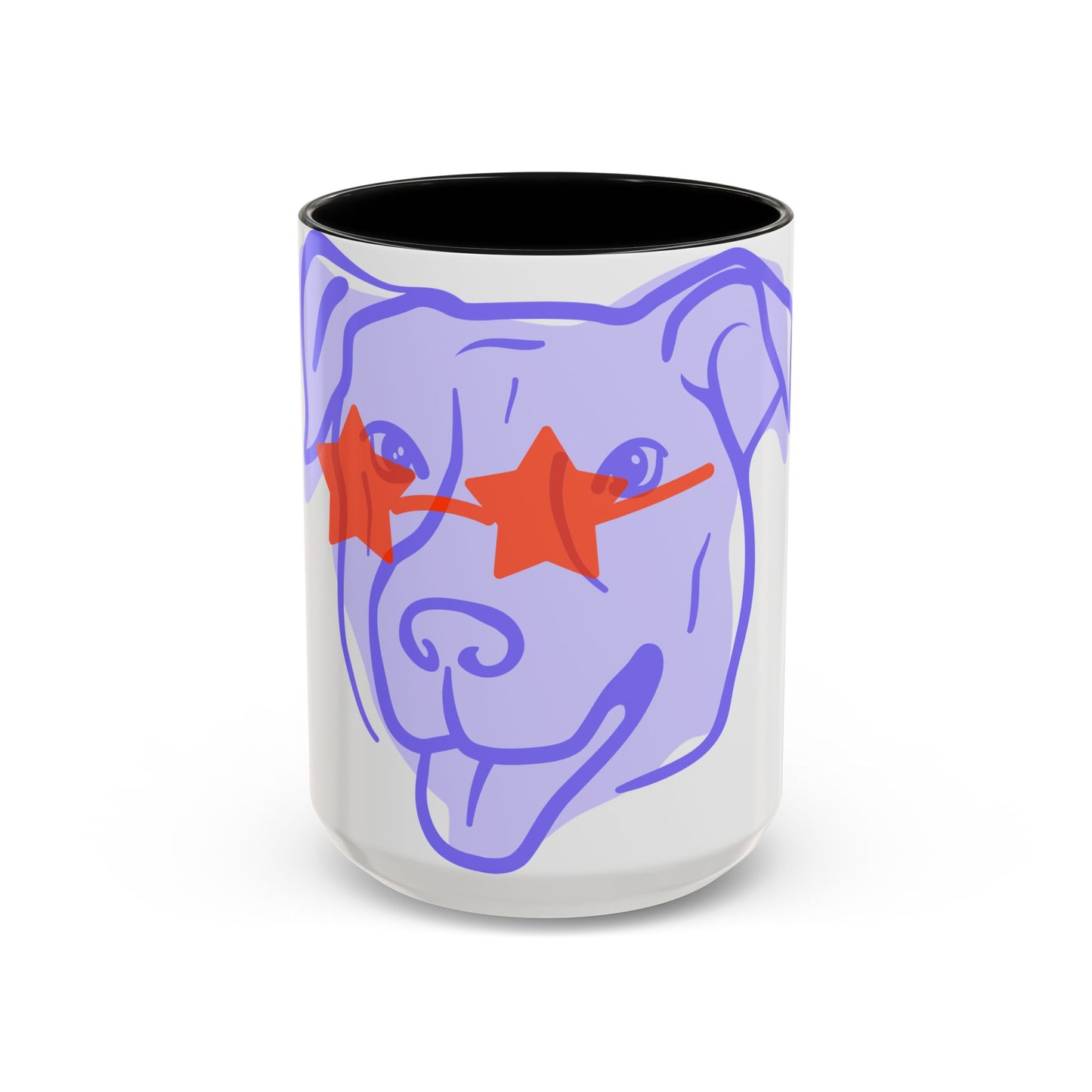 Starry Eyed Dog Coffee Mug - Fun Pet Lover's Gift, 11oz & 15oz Dog Cup, Cute Mugs for Dog Mom, Pet Accessories, Coffee Lover's Gift  Digital Art
