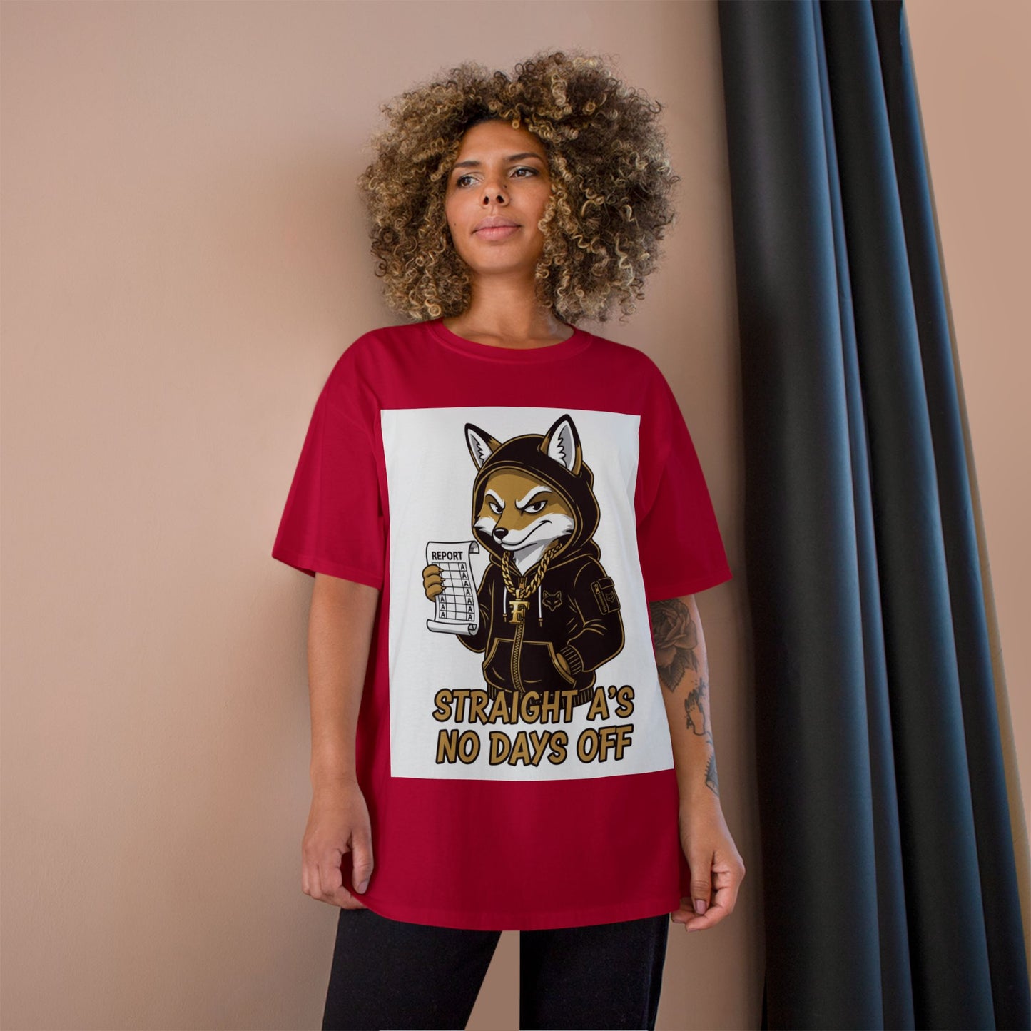 Straight A's No Days Off T-Shirt — Student Champion Tee