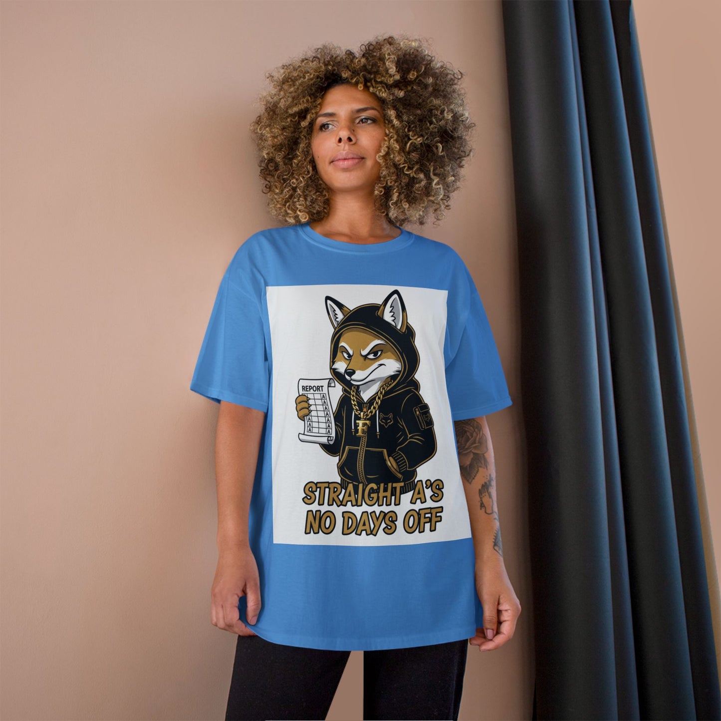 Straight A's No Days Off T-Shirt — Student Champion Tee