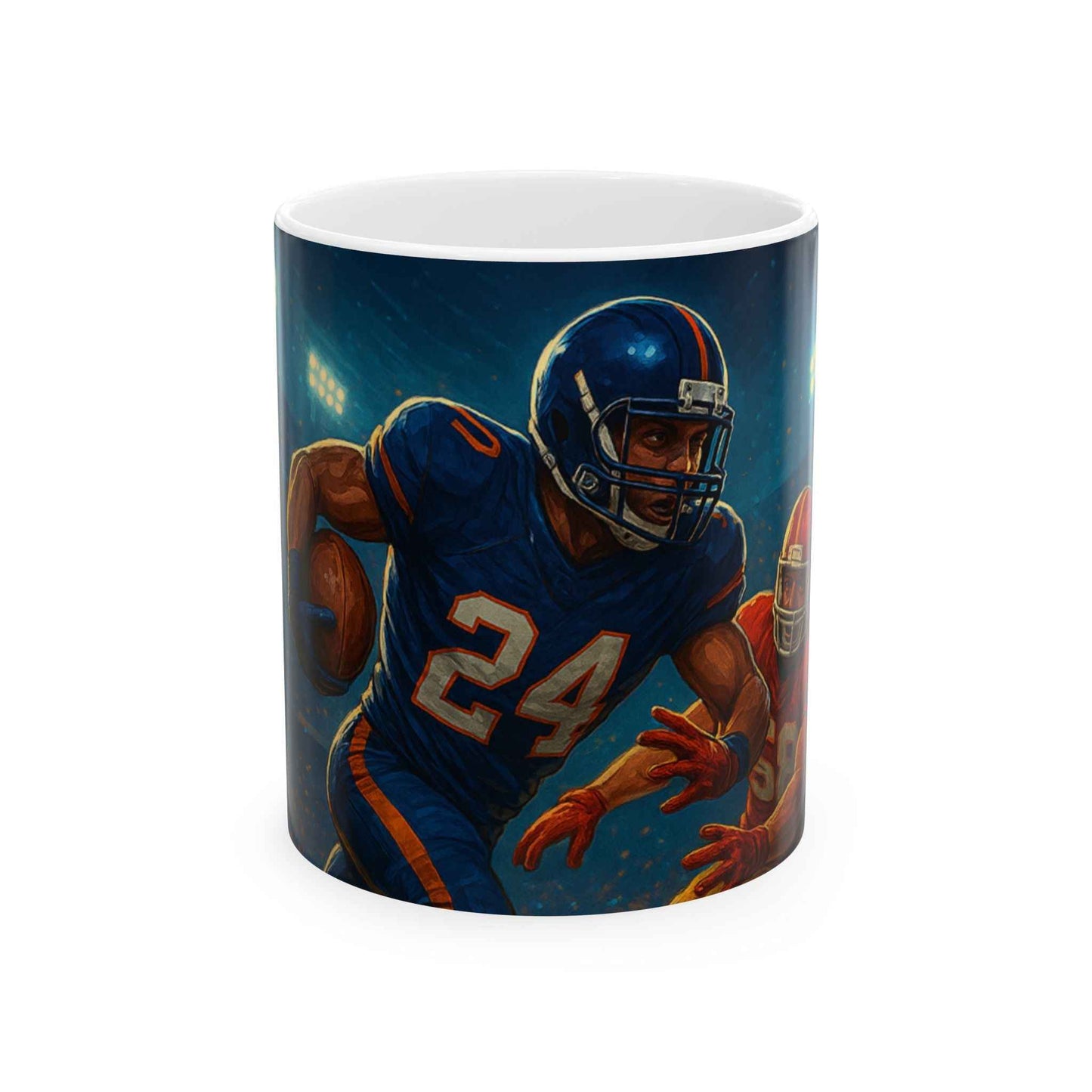Football-Themed Ceramic Mug - Perfect Gift for Sports Fans, Game Day, Father's Day, Birthdays, Home & Office