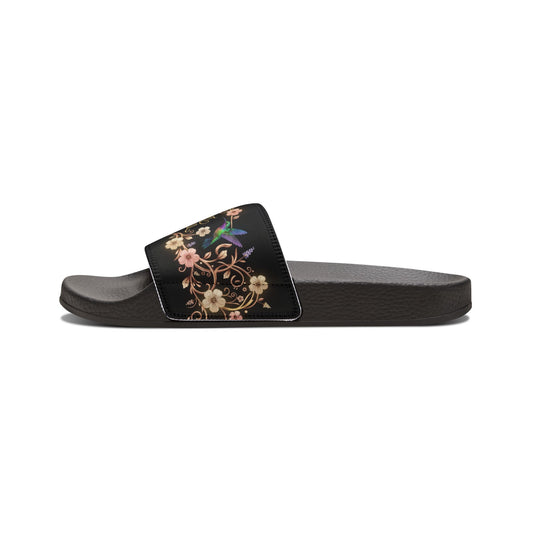 Floral Vintage Slide Sandals — Women's Removable-Strap Beach Slides