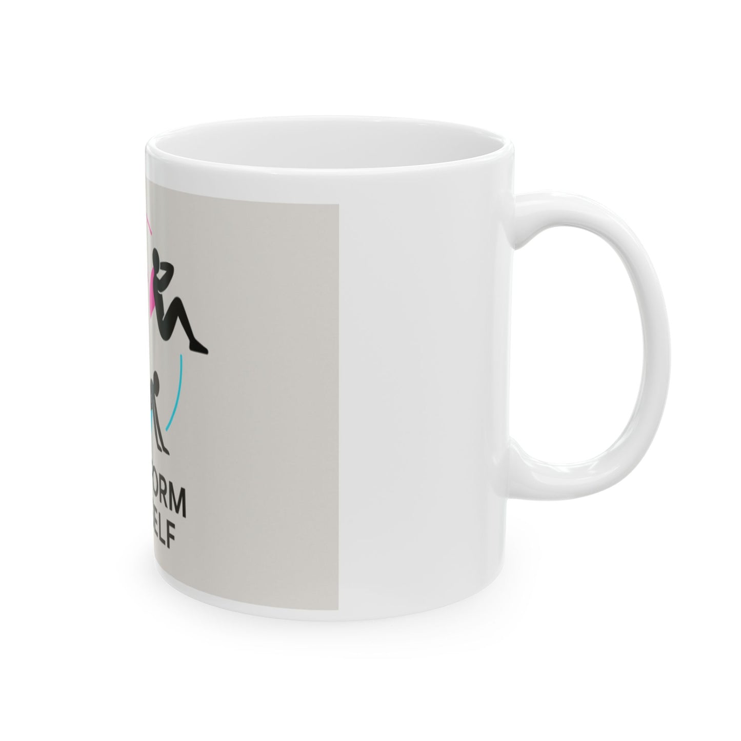 Inspirational Fitness Ceramic Mug - Transform Yourself, Workout Gift, Motivational Coffee Cup, Fitness Enthusiast Mug, Gym Lover Mug  Digital Art