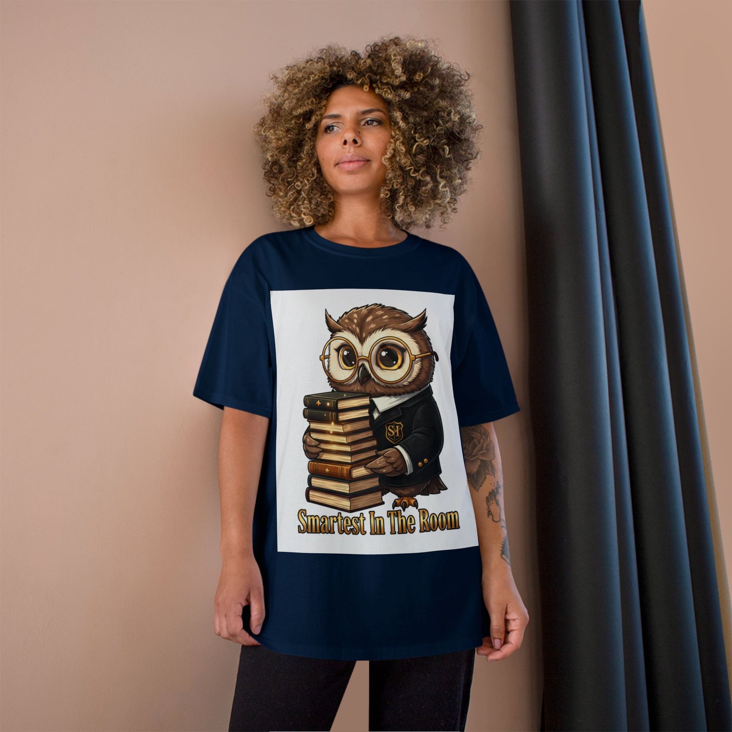 Smartest In The Room Owl T-Shirt — Cute Scholar Graphic Tee for Students & Teachers