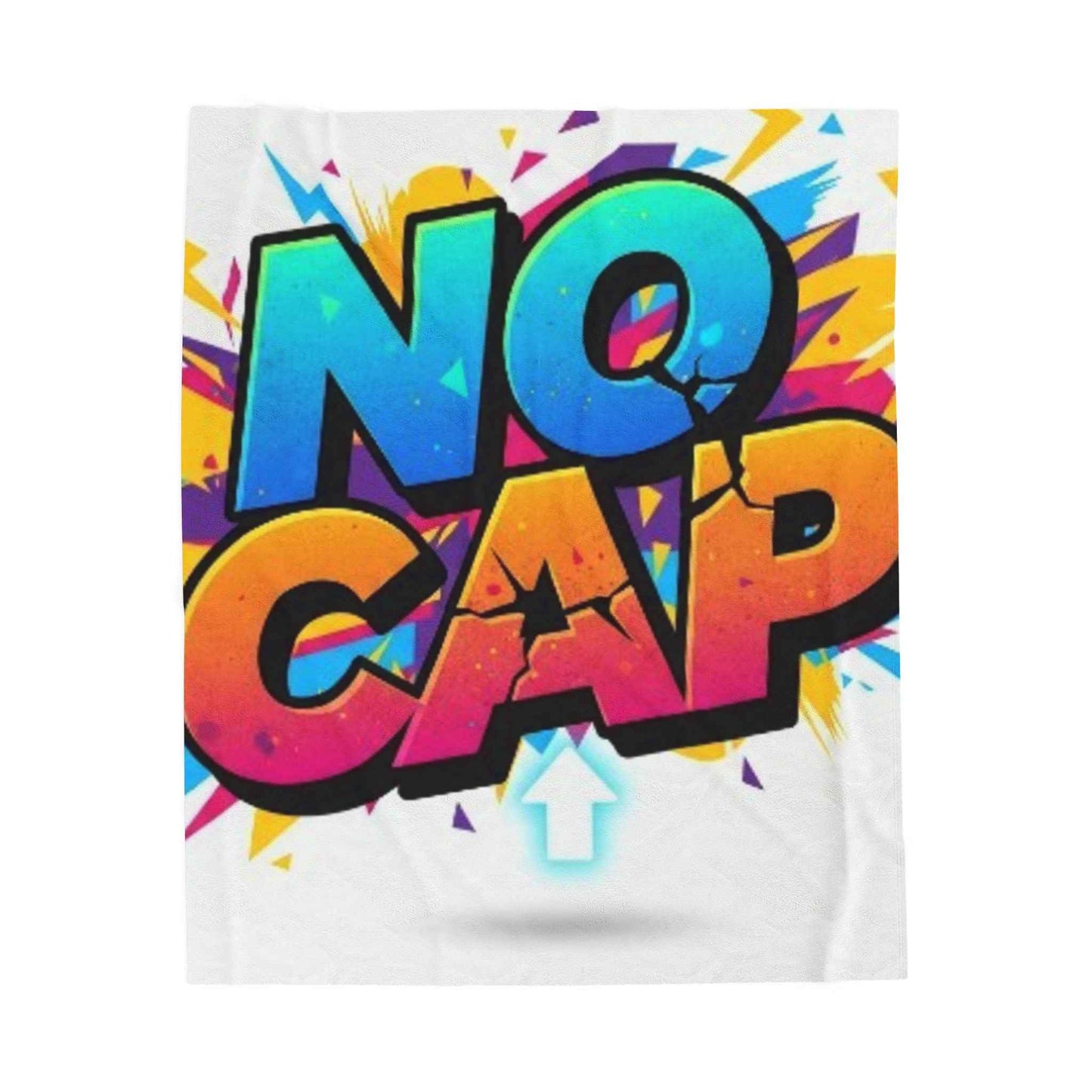 Colorful 'No Cap' Velveteen Plush Blanket for Cozy Comfort