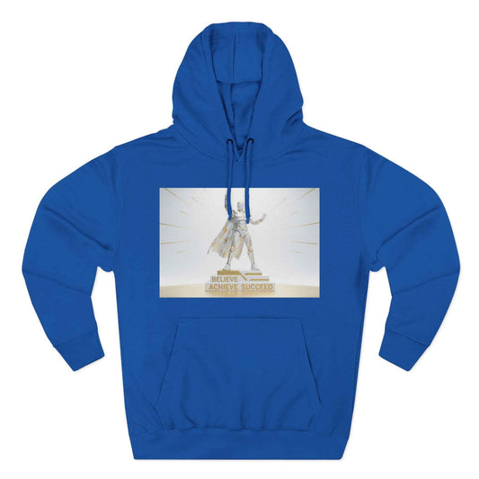 Believe in Success Hoodie — Motivational Angel Graphic Fleece Pullover