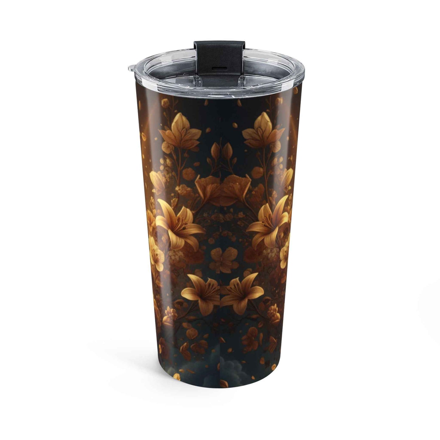 20oz Inspirational Tumbler — "This Is My Becoming" Gold Floral Design