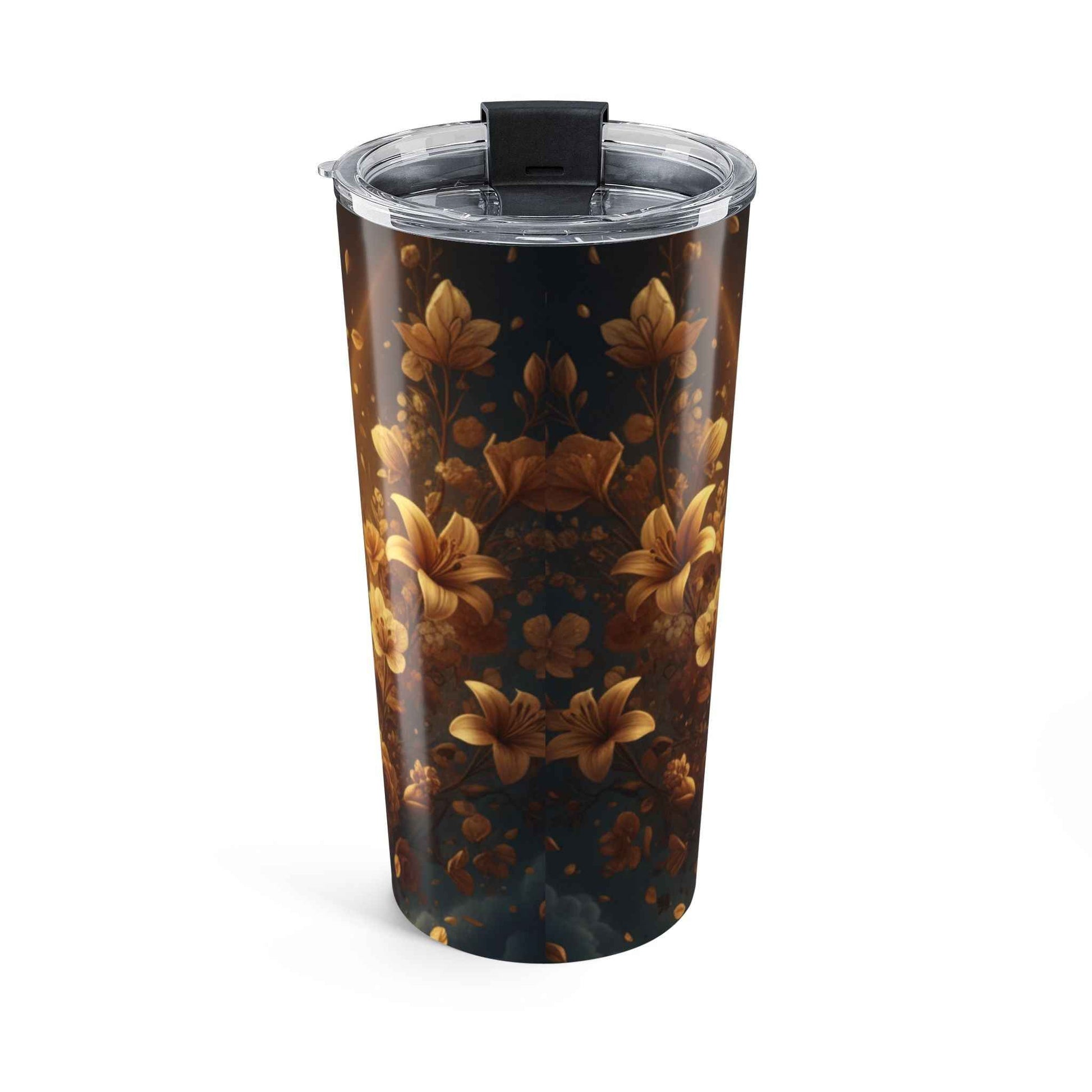 20oz Inspirational Tumbler — "This Is My Becoming" Gold Floral Design