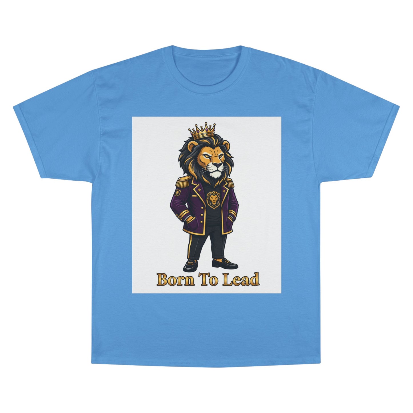 Born To Lead Lion T-Shirt — Regal Crowned Lion Graphic Tee