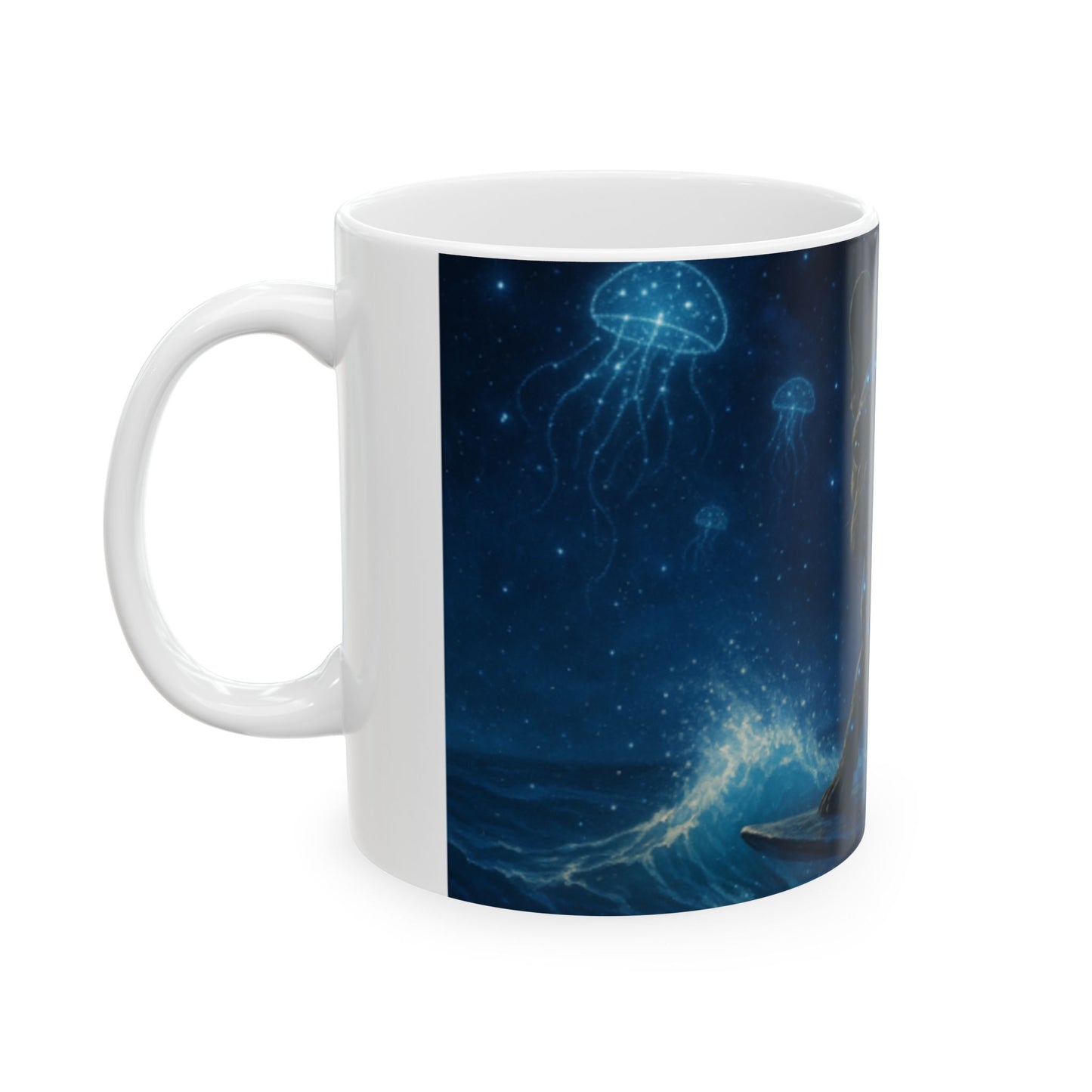 Starry Night French Bulldog Ceramic Mug | Dog Lover Gift, Coffee Mug, Unique Dog Art, Home Decor, Pet Owner Present  Digital Art