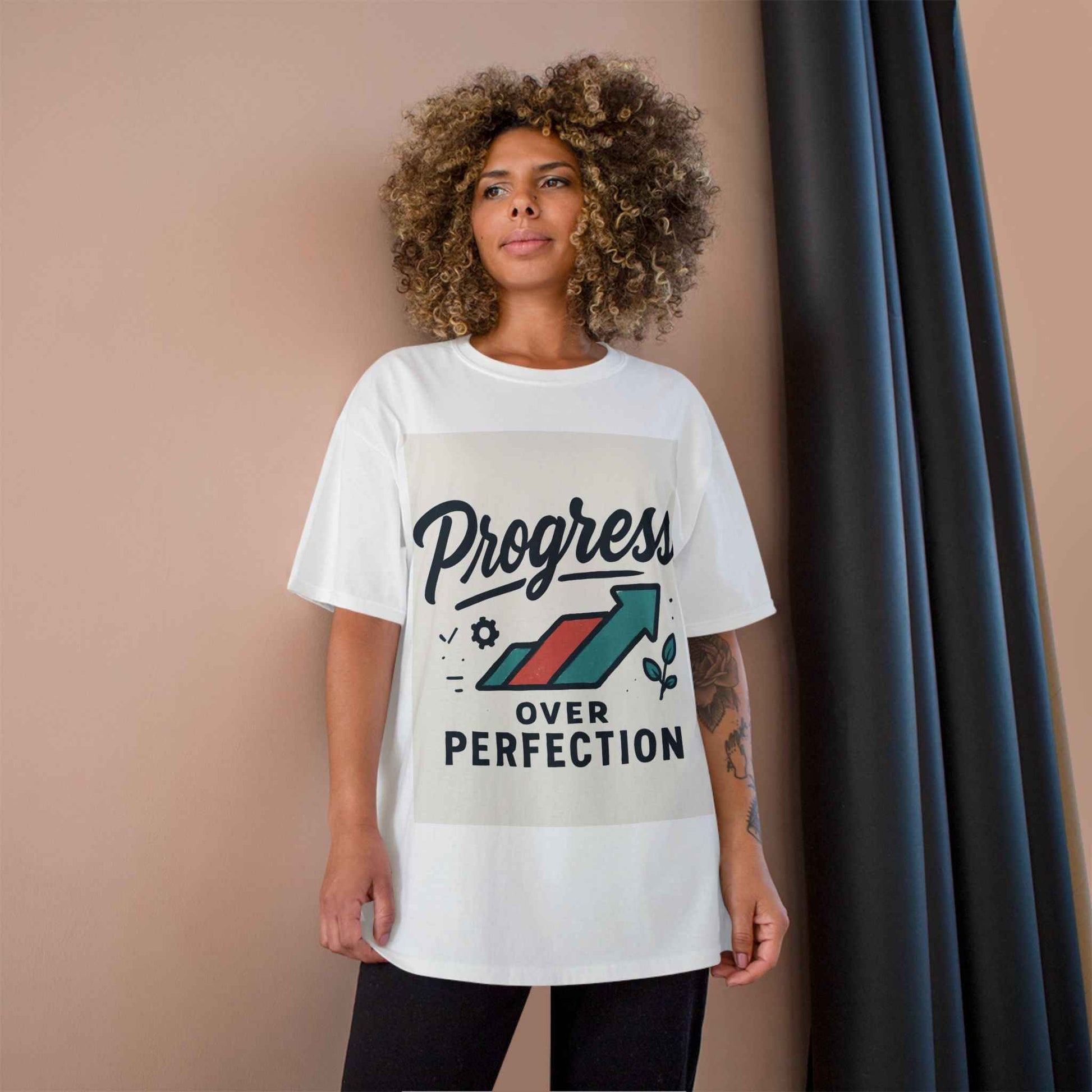 Progress Over Perfection T-Shirt — Motivational Champion Tee