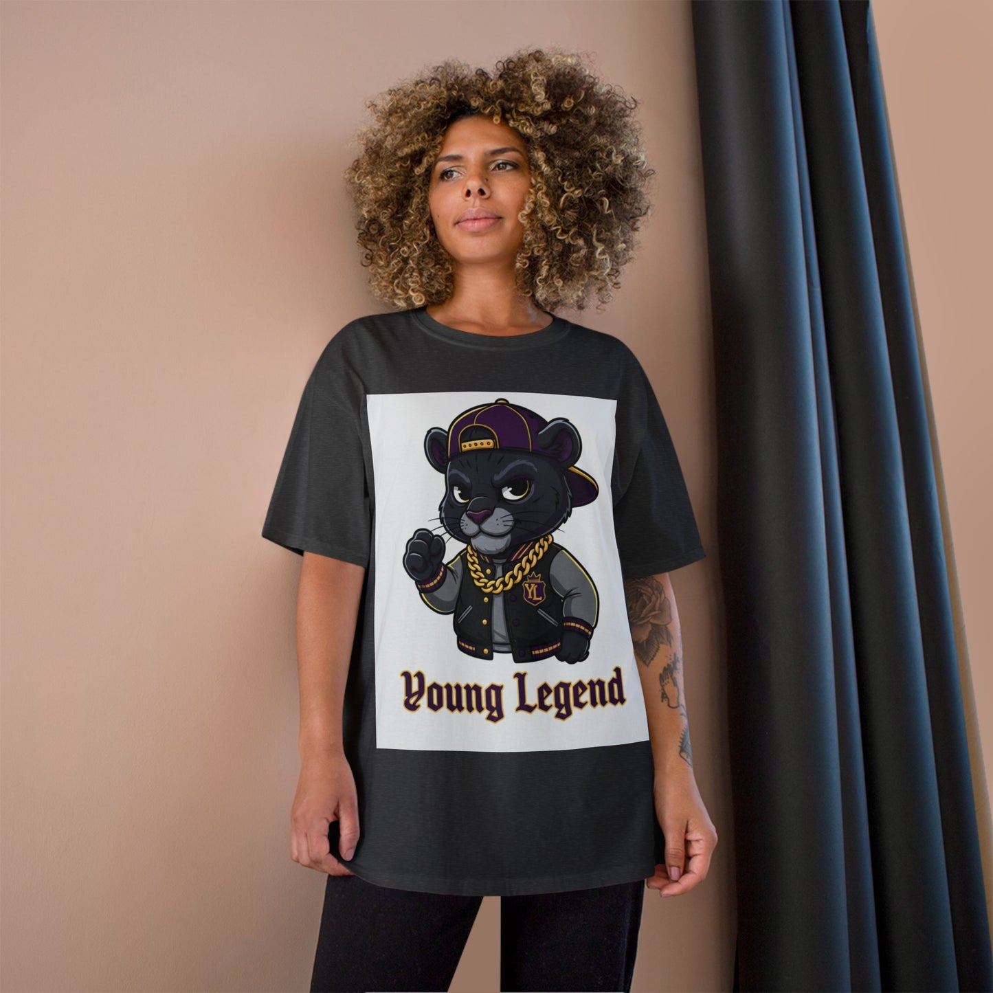 Young Legend Panther T-Shirt – 'Young Legend' Graphic Tee for Kids & Teens