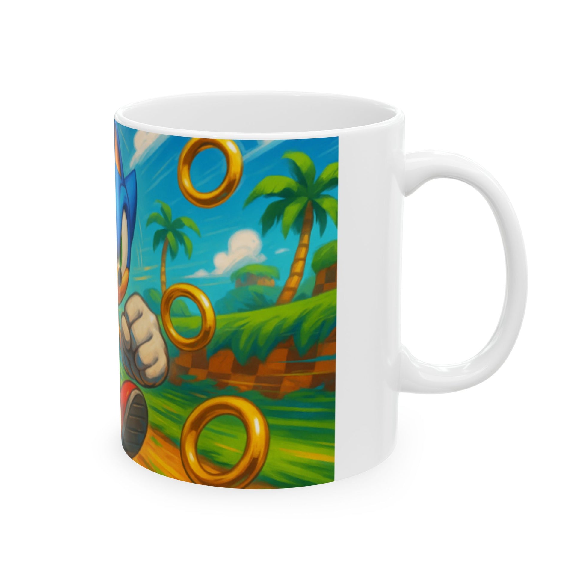 Sonic Adventure Ceramic Mug - Perfect Gift for Gamers, Retro Coffee Mug, Video Game Collectible, Unique Housewarming Present, Fun Drinkware  Digital Art