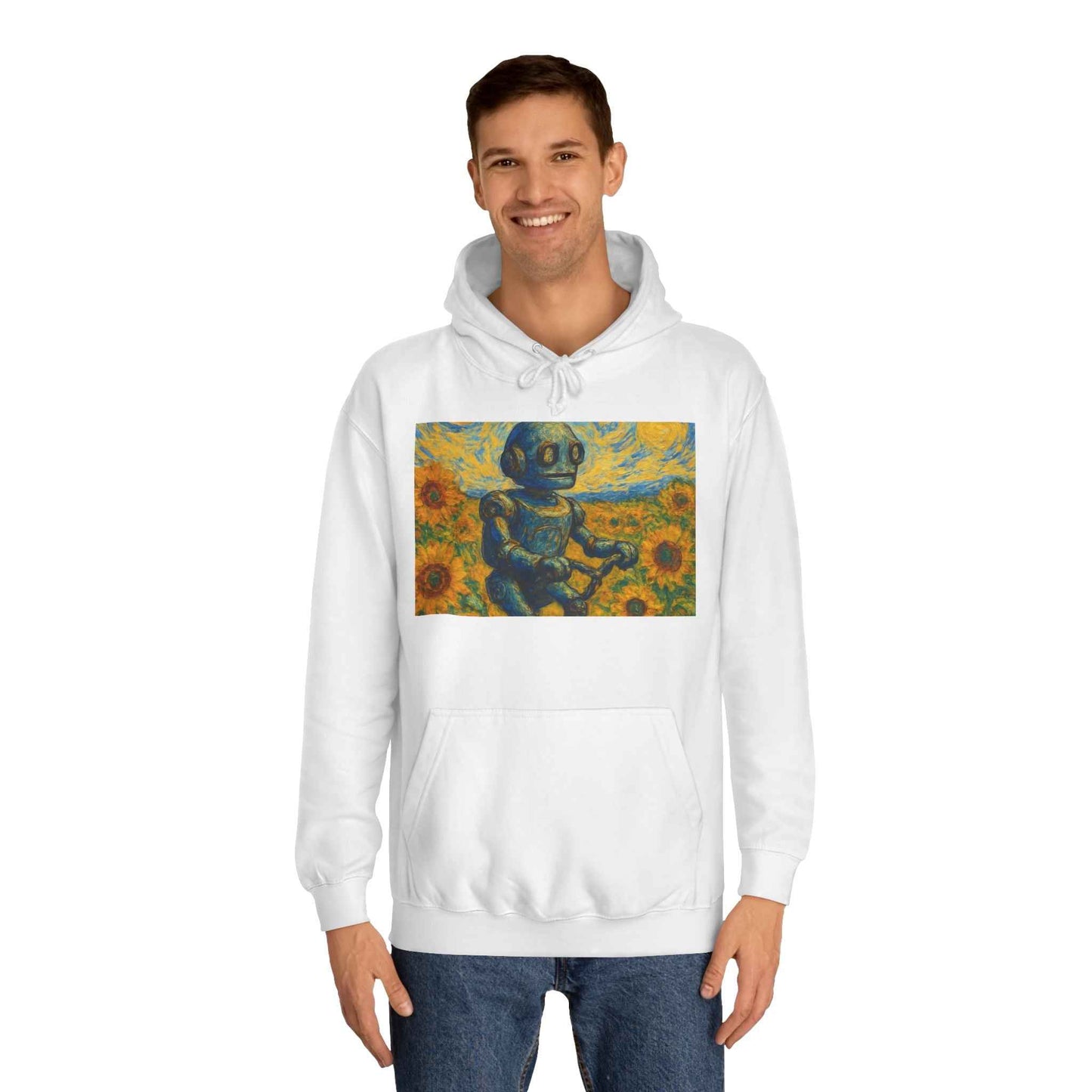 Sunflower Robot Unisex College Hoodie
