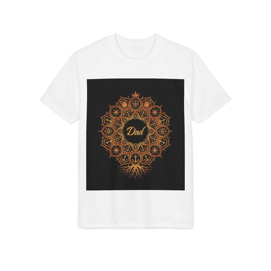 Dad Mandala T-Shirt – Rustic Gold Tribal Father’s Day Gift
