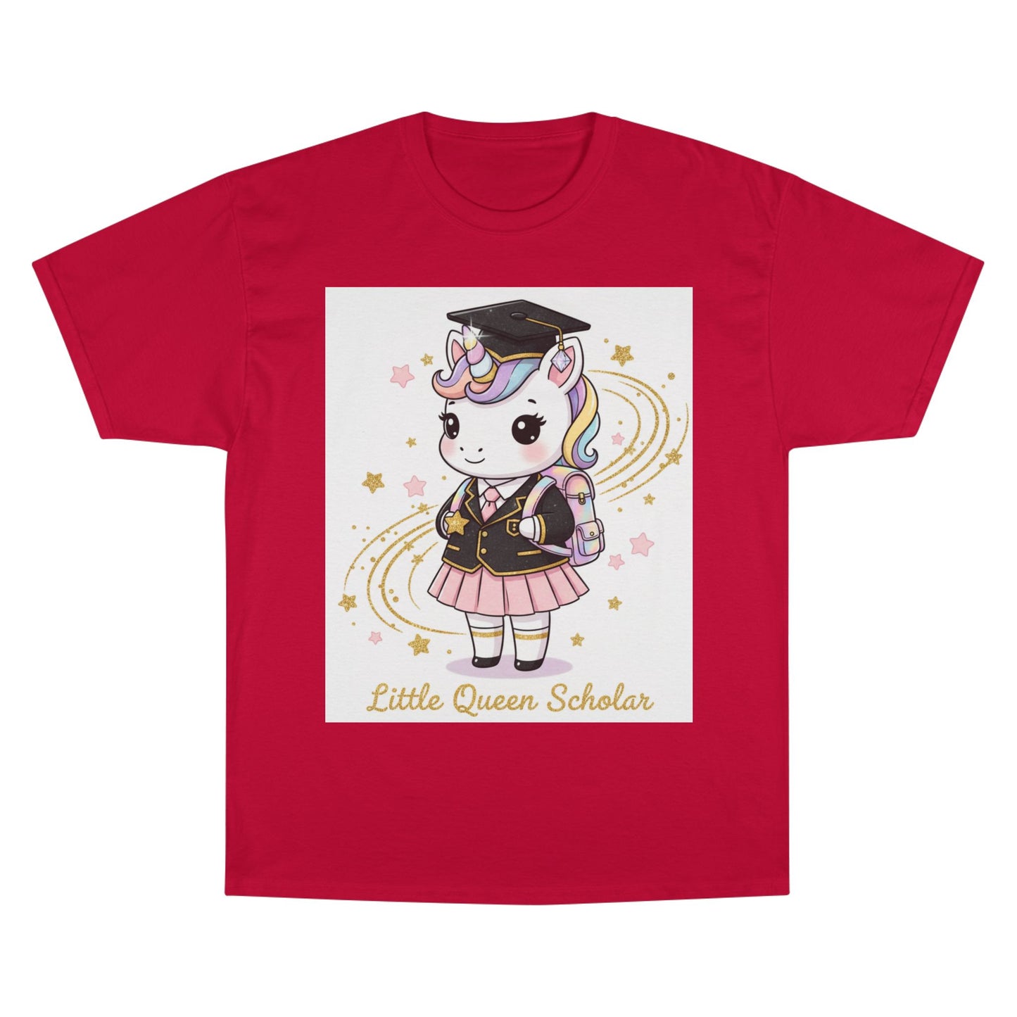 Little Queen Scholar T-Shirt — Cute Graduation Unicorn Tee for Girls