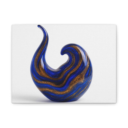 Stylish Abstract Canvas Art Print, Home Decor, Wall Art, Living Room Decoration, Unique Gift, Modern Art, Blue Swirl Design