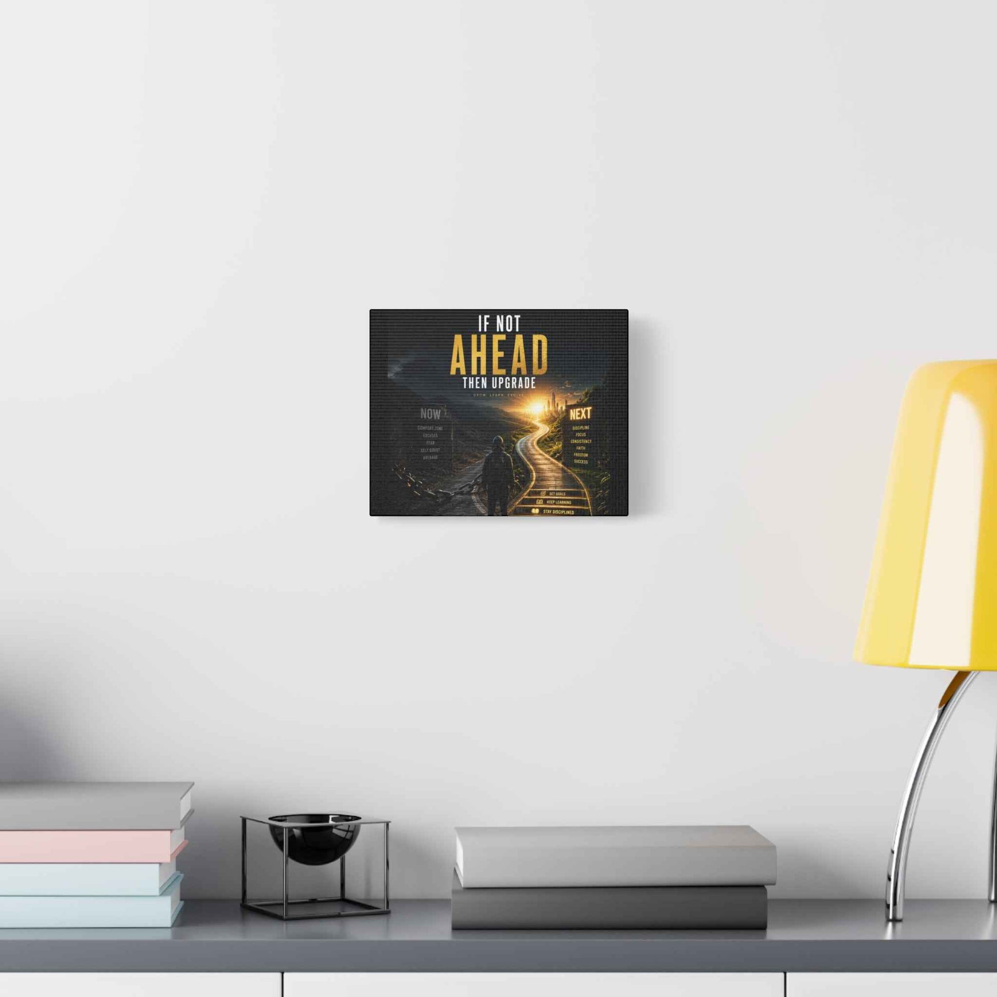 Motivational Canvas Wall Art - "If Not Ahead Then Upgrade" Inspirational Adventure Print