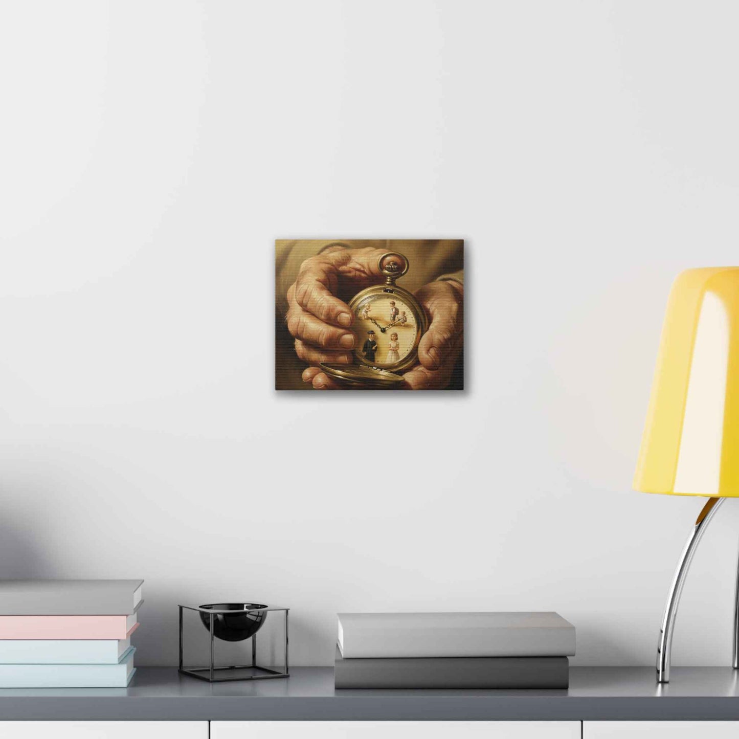 Vintage Pocket Watch Canvas Wall Art — 'Time of Life' Family Keepsake Print