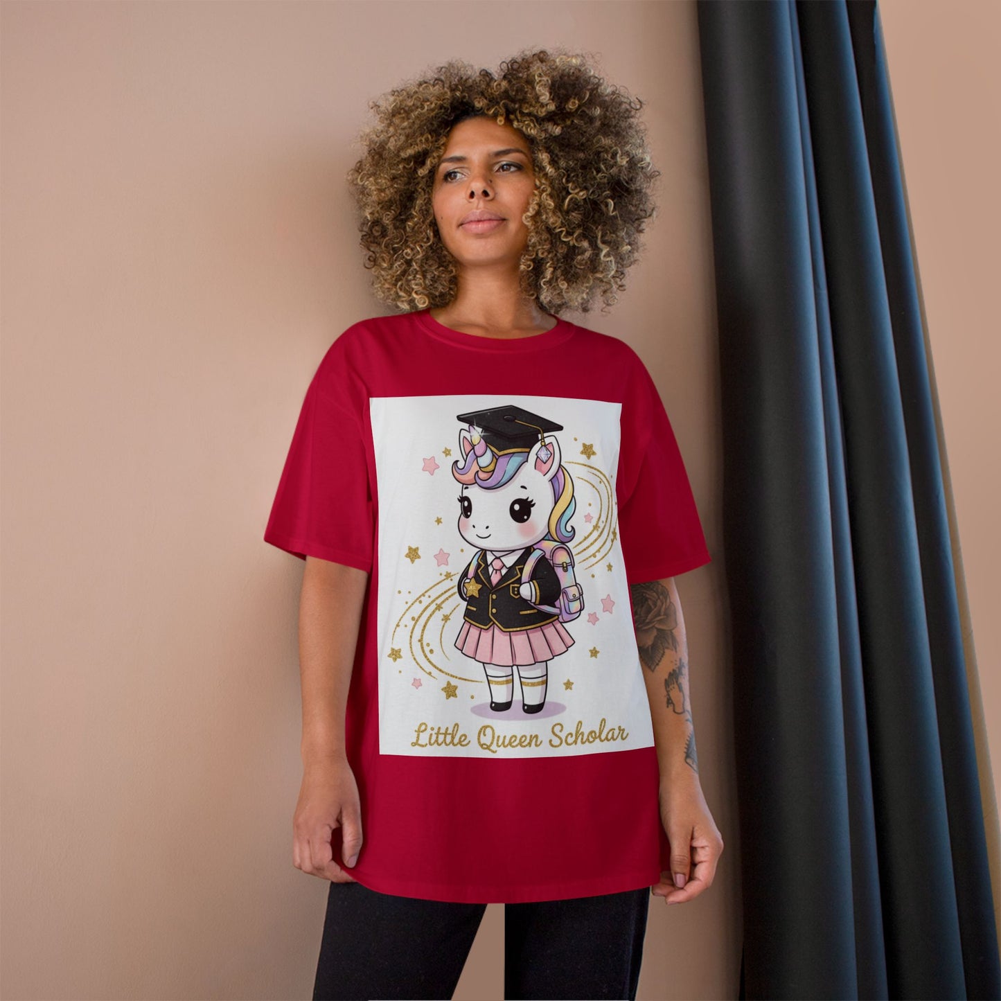 Little Queen Scholar T-Shirt — Cute Graduation Unicorn Tee for Girls