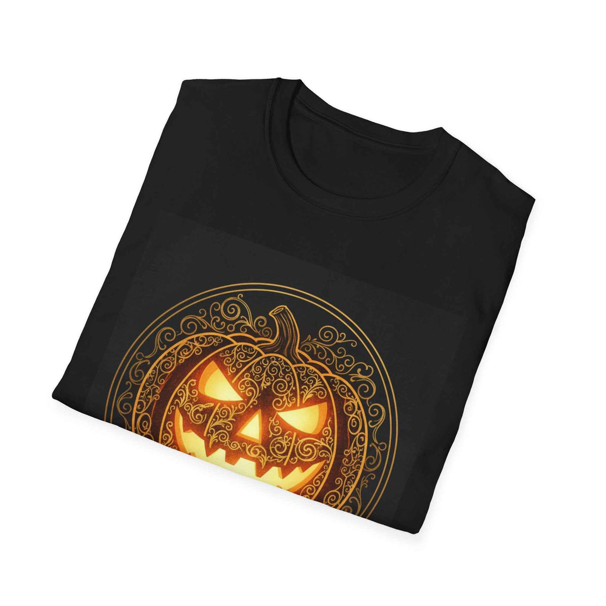 Halloween Jack-O'-Lantern T-Shirt — Glowing Pumpkin Graphic Tee