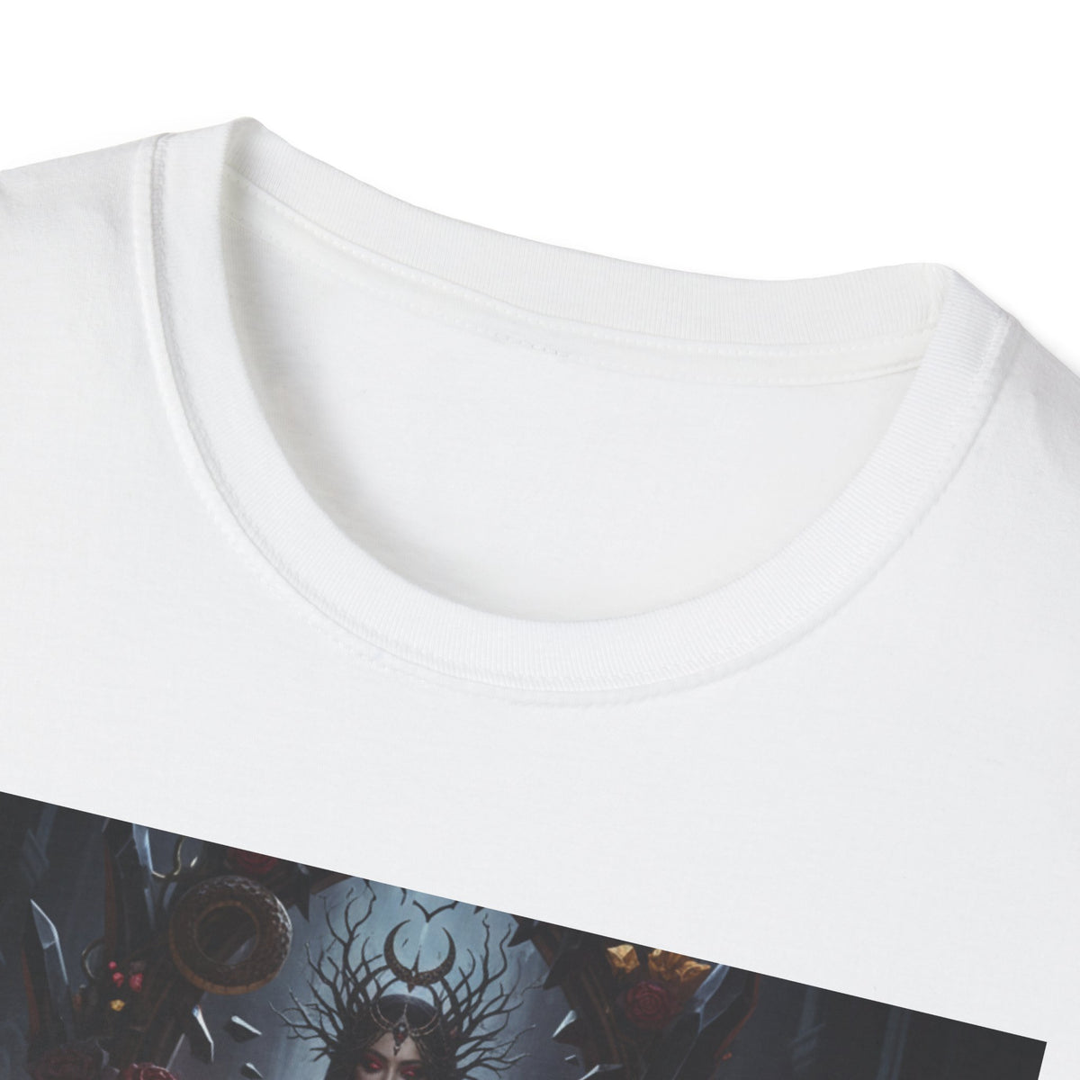 Gothic Dark Queen T-Shirt — Vampire Goddess Illustration Tee