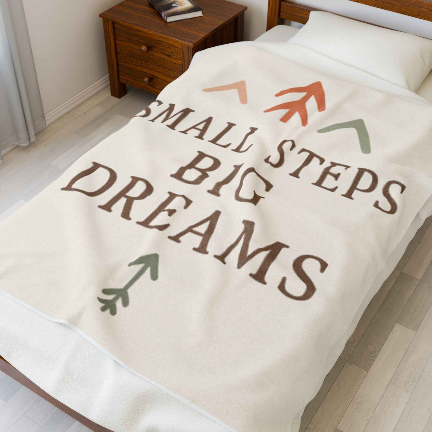 Cozy Inspirational Plush Blanket, Soft Throw for Home, Gift for Kids, Motivational Decor, Cute Nursery Accessory