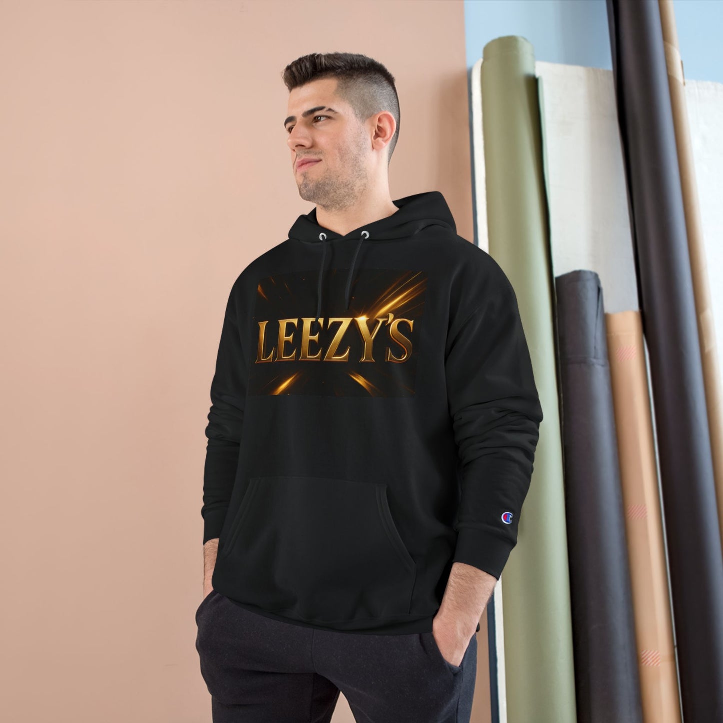 Leezy's Champion Hoodie - Cozy Unisex Sweatshirt for Casual Days, Birthday Gifts, Streetwear Style, Fall/Winter Fashion, Unique Apparel