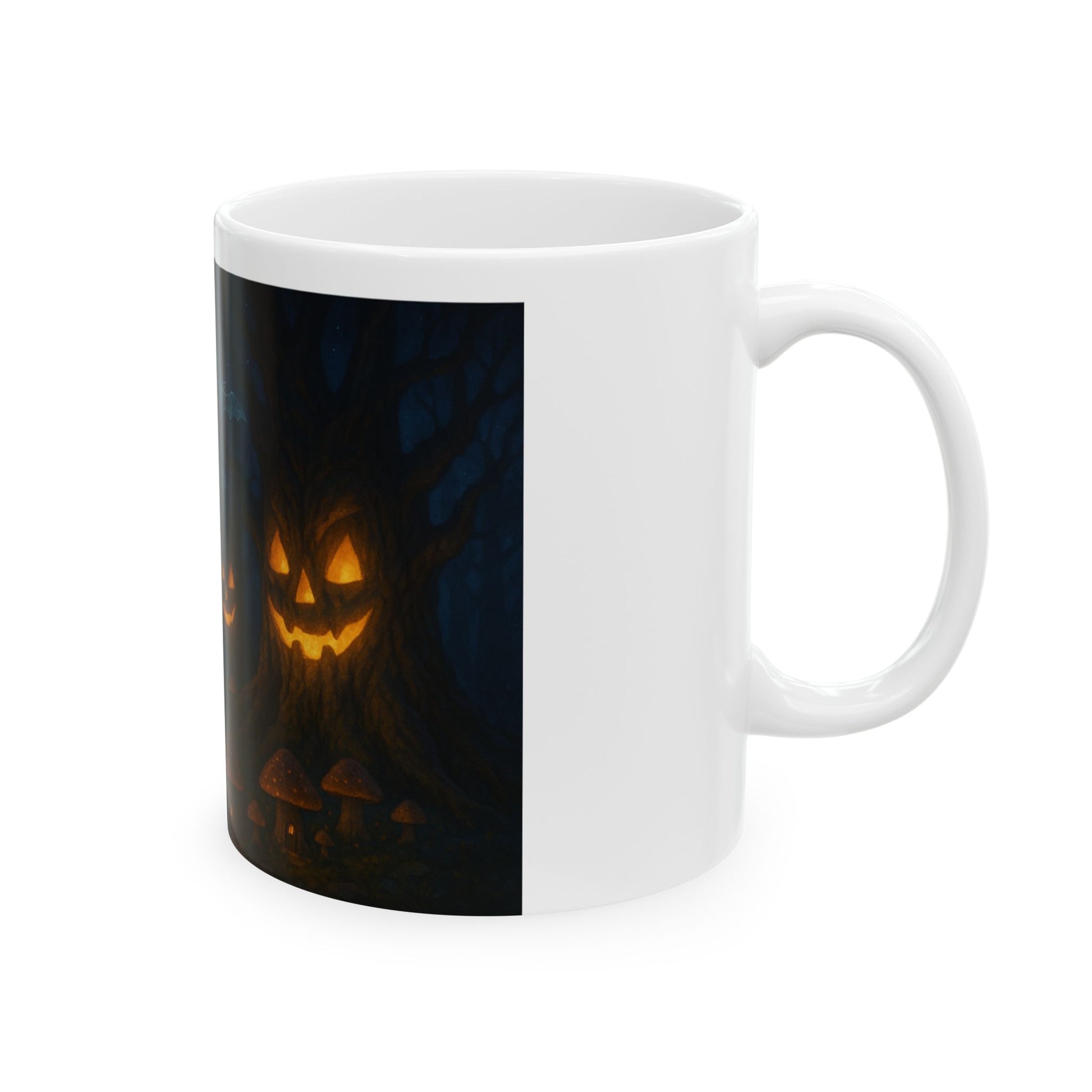 Spooky Halloween Ceramic Mug, Pumpkin, Witch Decoration, Perfect for Fall, Gift for Friends, Cozy Home Addition  Digital Art
