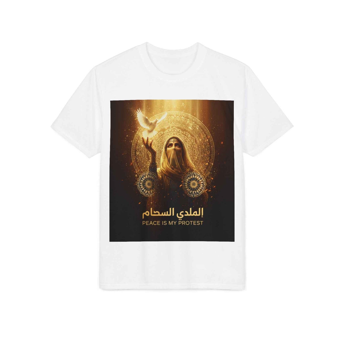 Peace Is My Protest T-Shirt — Arabic Calligraphy Protest Art Tee