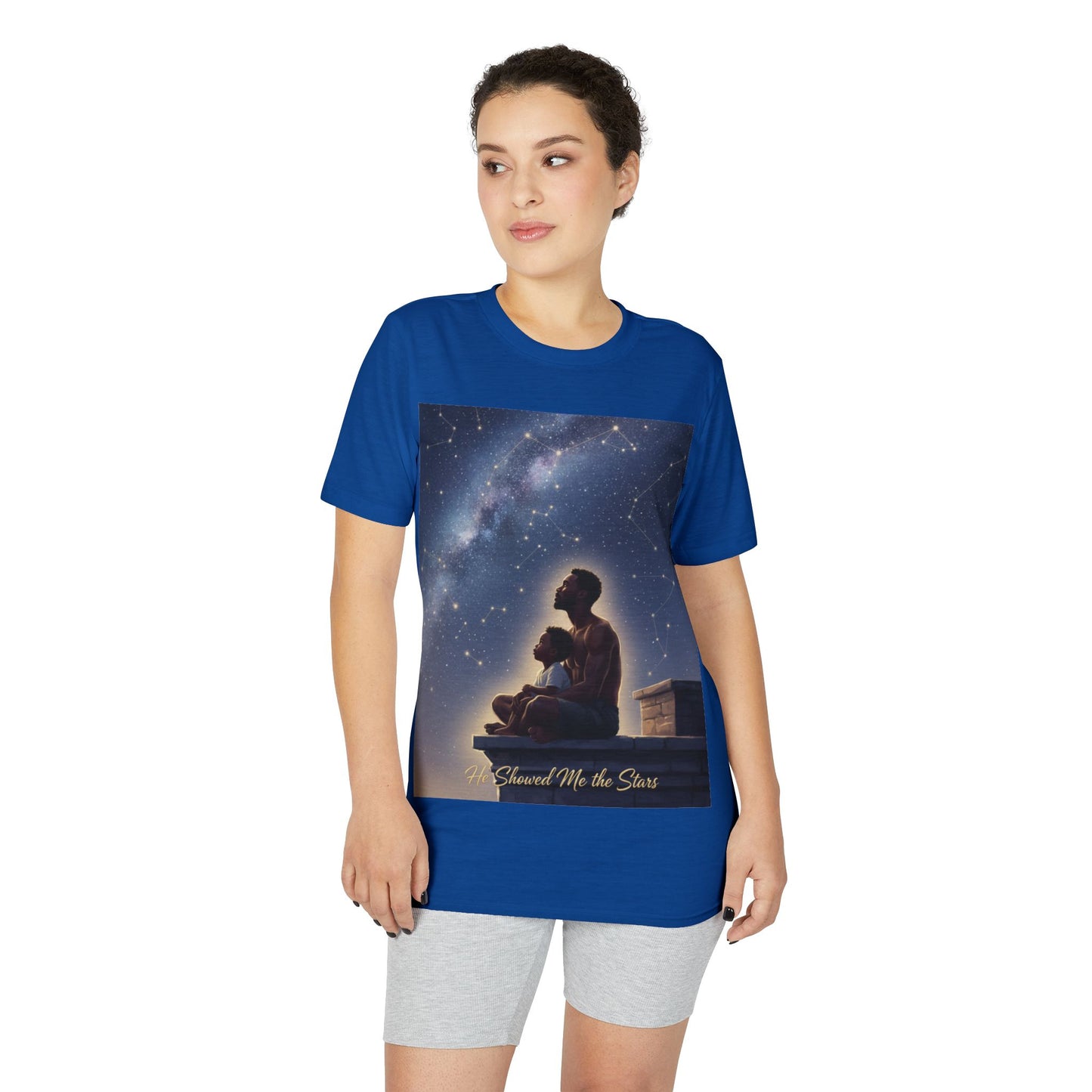 Stargazer Father & Child T-Shirt — 'Guard Me the Stars' Night Sky Tee