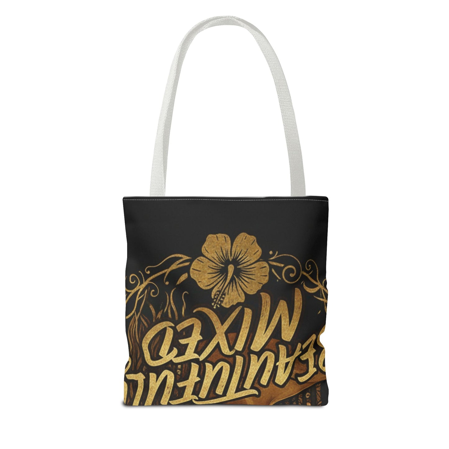 Tote — Beautifully Mixed Black & Gold Afrocentric Portrait Tote Bag