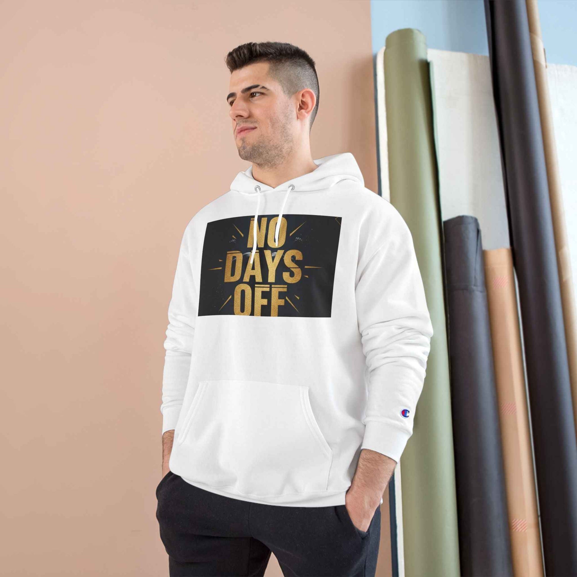 No Days Off Hoodie — Motivational Champion Hoodie for Gym & Hustle