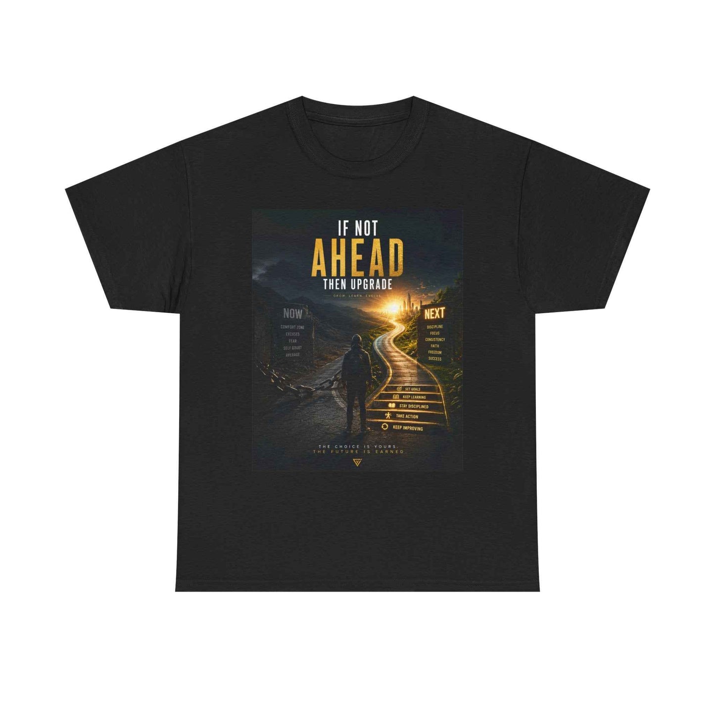 Inspirational Railroad Tee — "If Not Ahead Then Prepare" Motivational Graphic T-Shirt