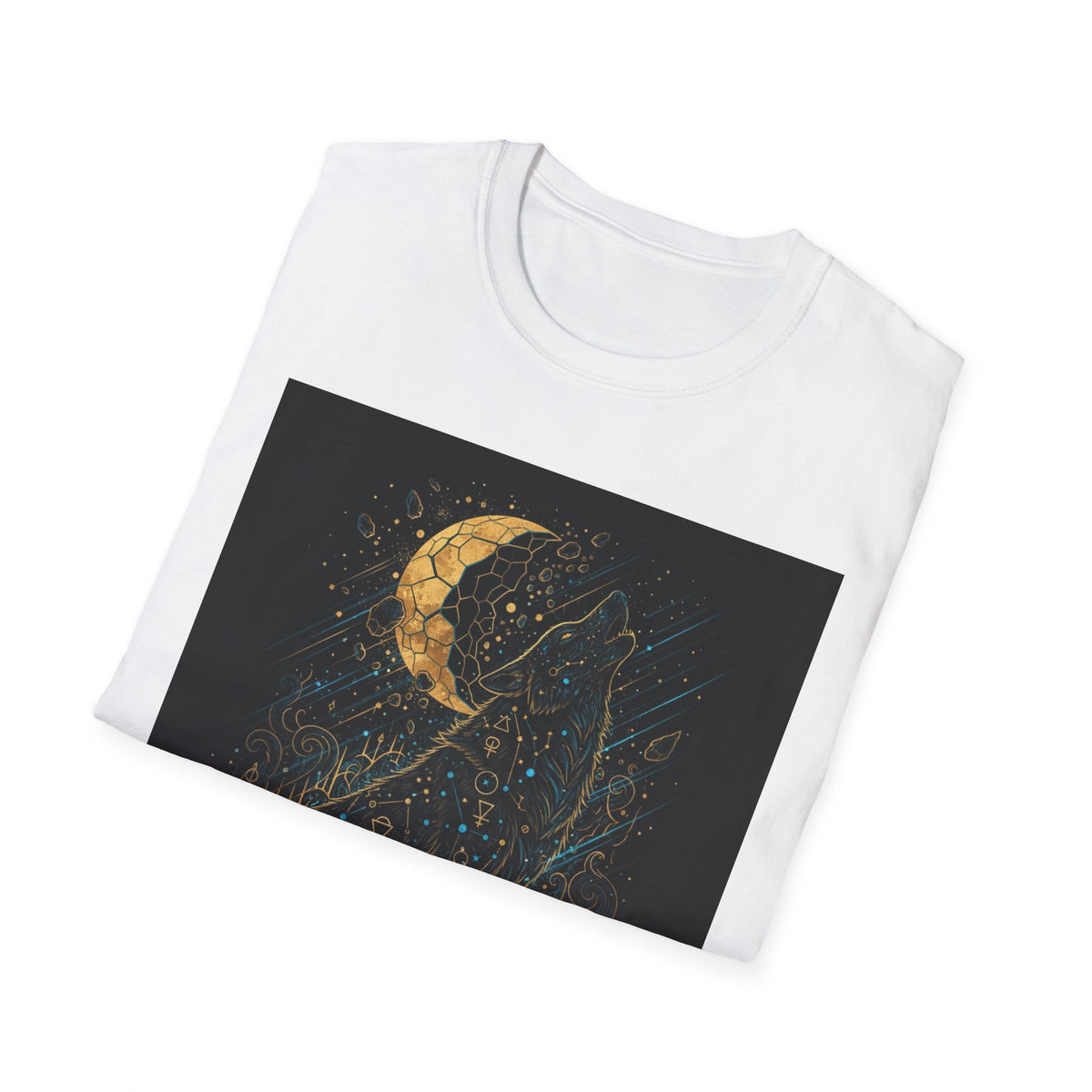 Celestial Cat Moon T-Shirt — Night Sky Constellation Graphic Tee