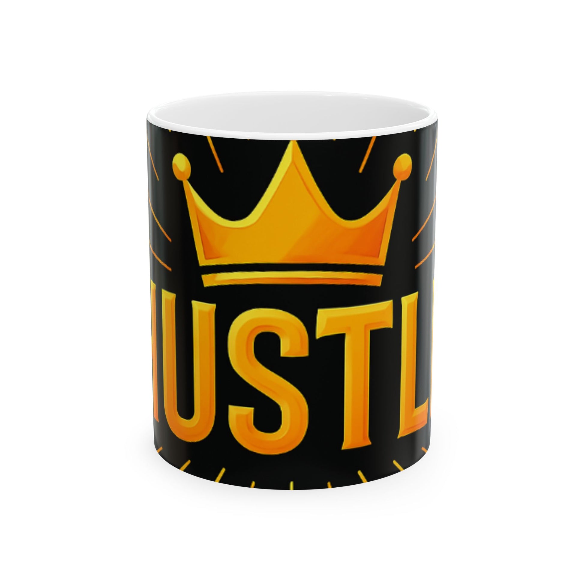 Hustle Ceramic Mug - Perfect for Coffee Lovers, Entrepreneurs, Motivation, Gifts, Home Office Decor  Digital Art