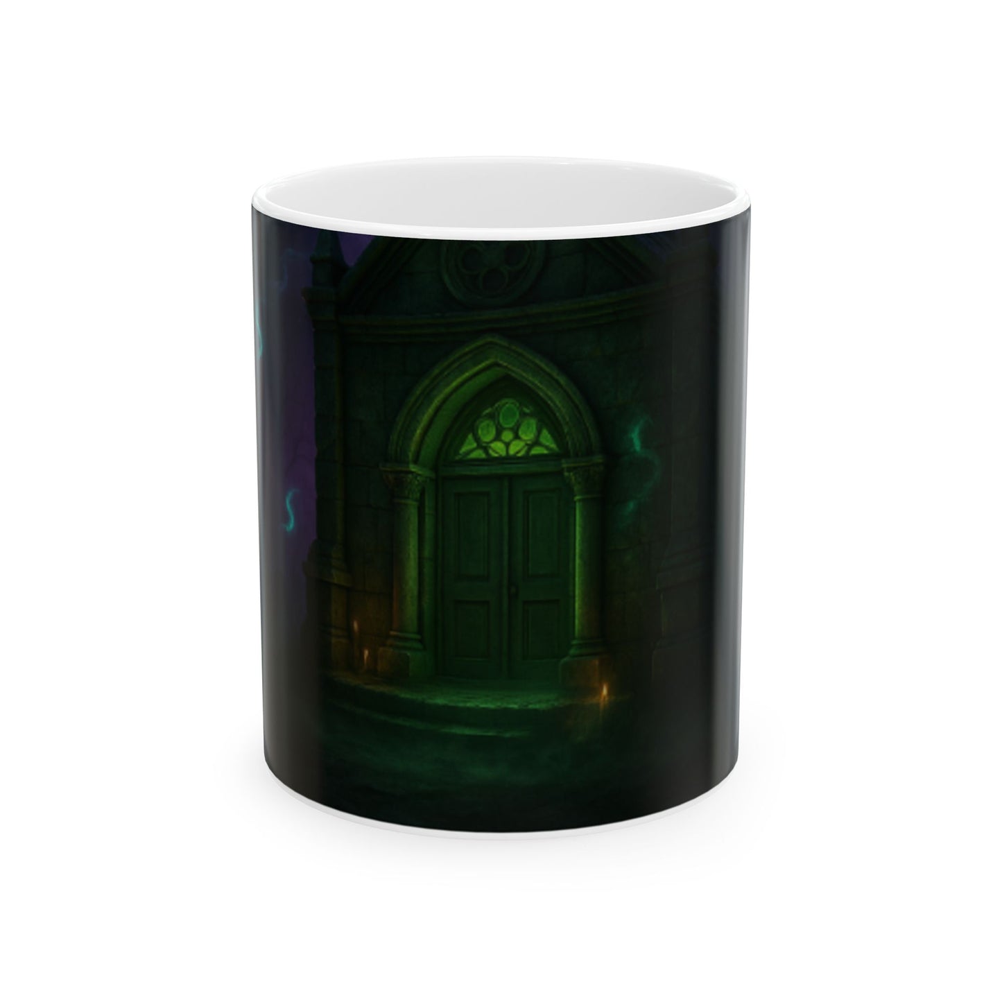 Mystical Glow Ceramic Mug | Gothic Decor, Witchy Gift, Cozy Coffee Cup, Halloween Kitchenware, Unique Art Mug  Digital Art