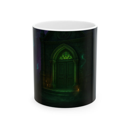 Mystical Glow Ceramic Mug | Gothic Decor, Witchy Gift, Cozy Coffee Cup, Halloween Kitchenware, Unique Art Mug  Digital Art