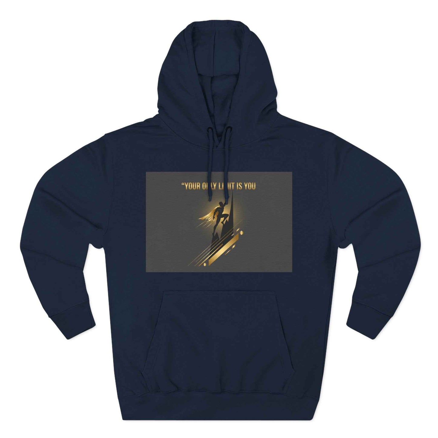 Motivational Graphic Hoodie — “Your Only Limit Is You” Inspirational Fleece Pullover