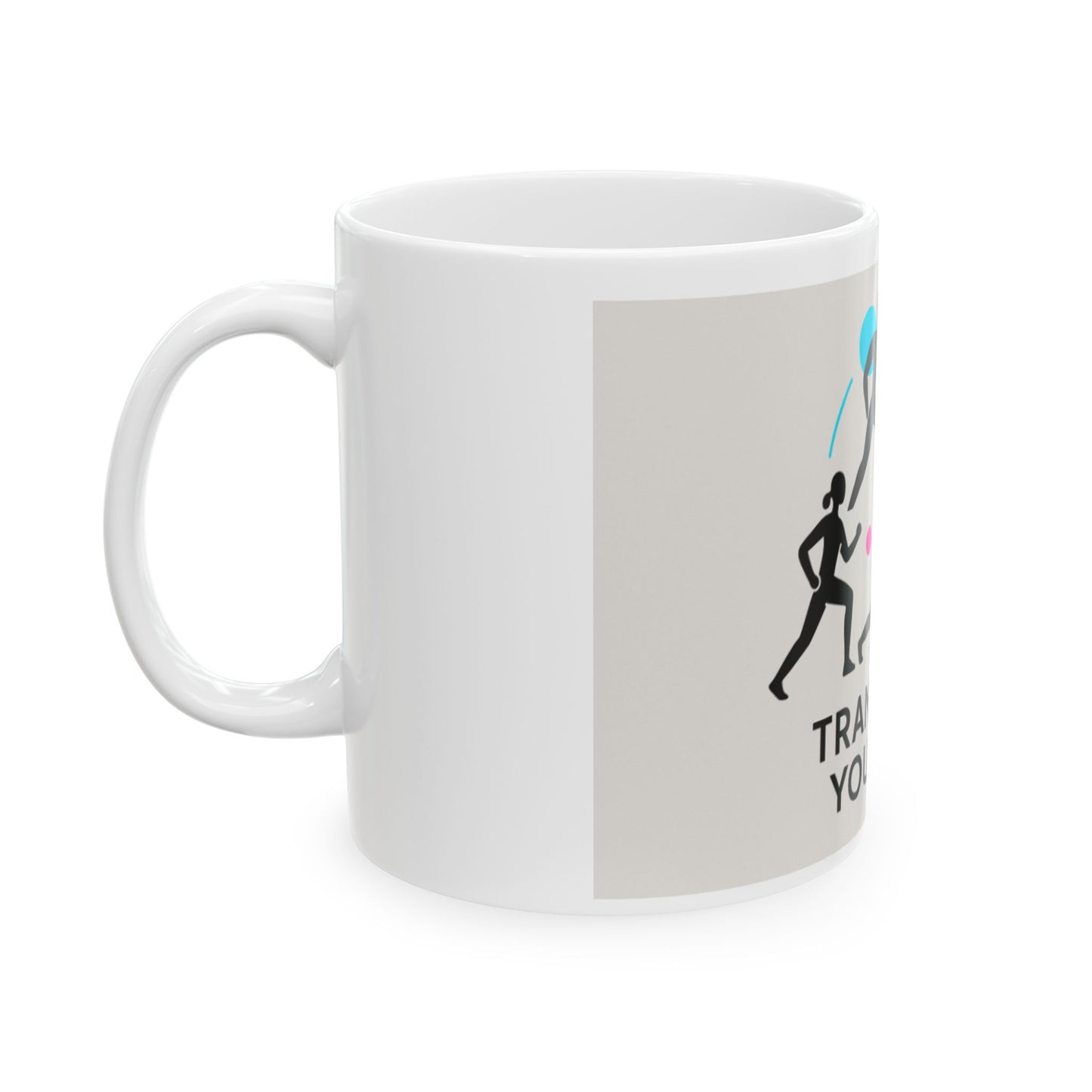 Inspirational Fitness Ceramic Mug - Transform Yourself, Workout Gift, Motivational Coffee Cup, Fitness Enthusiast Mug, Gym Lover Mug  Digital Art