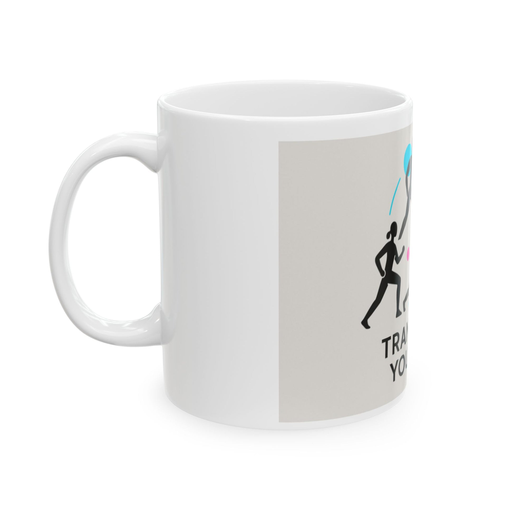 Inspirational Fitness Ceramic Mug - Transform Yourself, Workout Gift, Motivational Coffee Cup, Fitness Enthusiast Mug, Gym Lover Mug  Digital Art