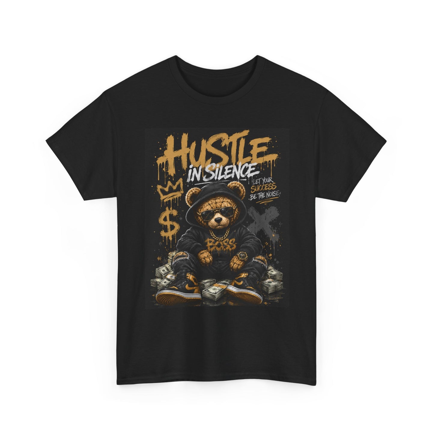 Hustle in Silence Bear Tee
