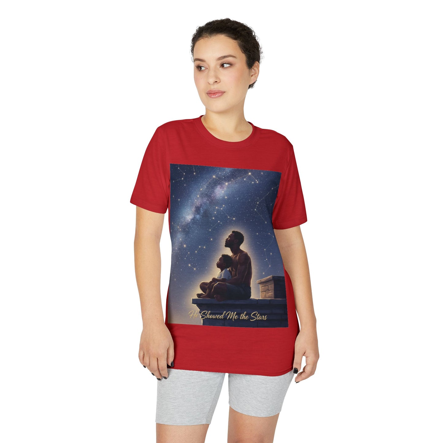 Stargazer Father & Child T-Shirt — 'Guard Me the Stars' Night Sky Tee