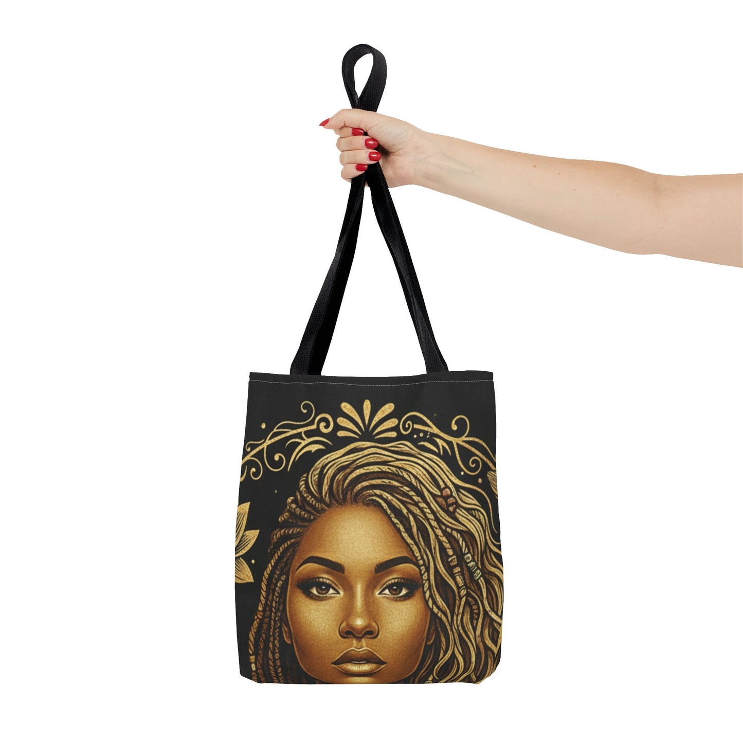 Tote — Beautifully Mixed Black & Gold Afrocentric Portrait Tote Bag