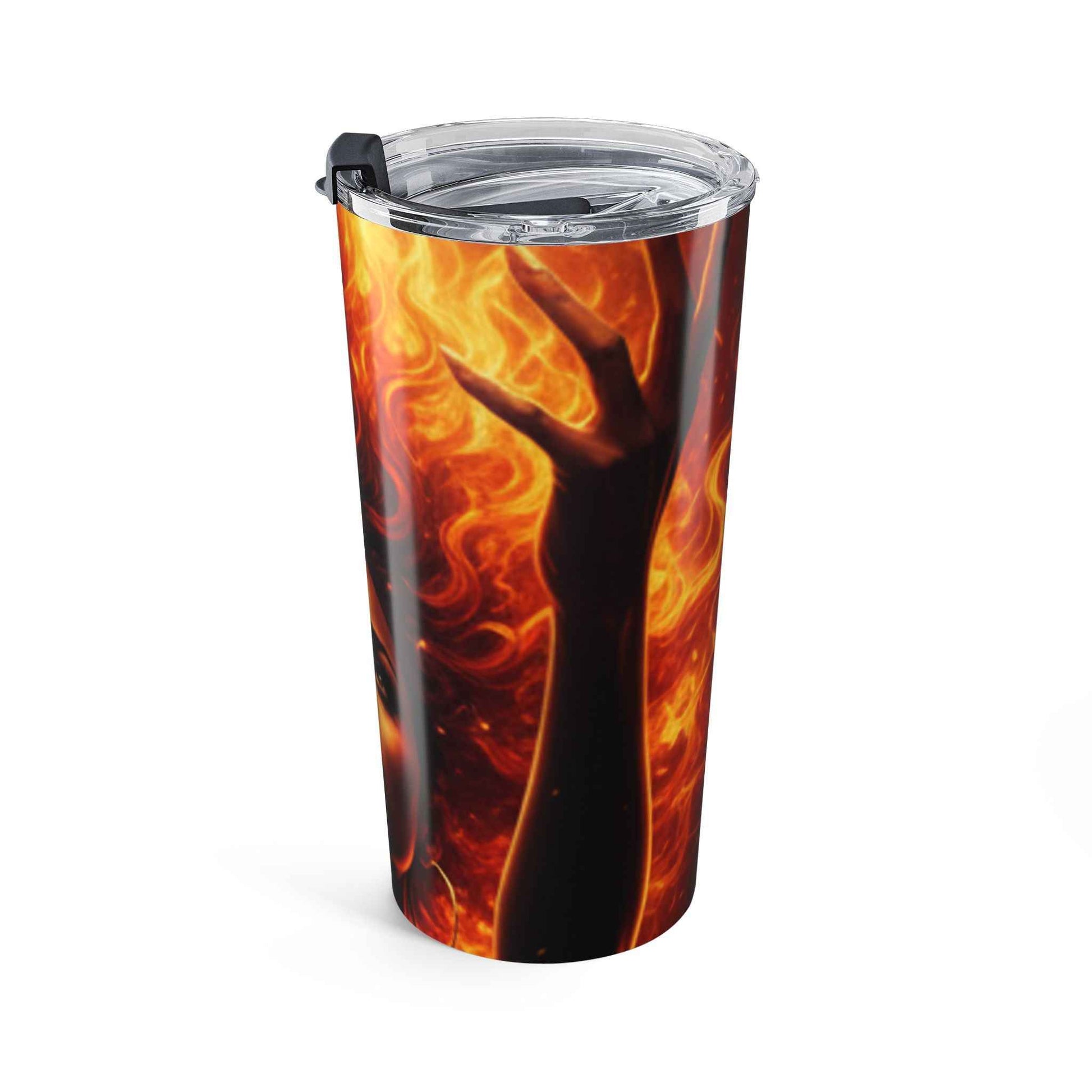 20oz Tumbler — Fiery Afro Goddess Stainless Steel Travel Cup