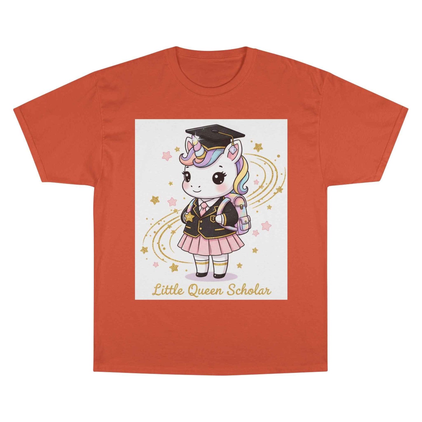 Little Queen Scholar T-Shirt — Cute Graduation Unicorn Tee for Girls