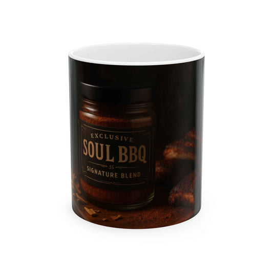 Soul BBQ Ceramic Mug - Perfect for Coffee Lovers, BBQ Enthusiasts, Gift for Father's Day, Summer Gatherings, Kitchen Decor